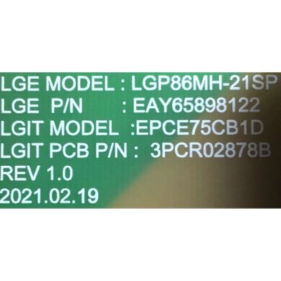 FUENTE DE PODER PARA TV LG / NUMERO DE PARTE EAY65898122 / 65898122 / 3PCR02878B / LGP86MH-21SP / EPCE75CB1D / PANEL HC860MAD-ABDA2-2124 /  MODELO 86QNED99UPA.AUSFLJR / 86QNED99UPA - Imagen 3